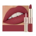 2in1 Vedenkestävä Mattahuulipuna Pitkäkestoisella Kiillolla Lip Stick Huulipuna Huulikiillolla 12