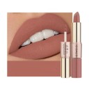 2in1 Vedenkestävä Mattahuulipuna Pitkäkestoisella Kiillolla Lip Stick Huulipuna Huulikiillolla 4