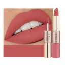 2in1 Vedenkestävä Mattahuulipuna Pitkäkestoisella Kiillolla Lip Stick Huulipuna Huulikiillolla 5