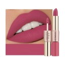 2in1 Vedenkestävä Mattahuulipuna Pitkäkestoisella Kiillolla Lip Stick Huulipuna Huulikiillolla 7
