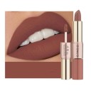 2in1 Vedenkestävä Mattahuulipuna Pitkäkestoisella Kiillolla Lip Stick Huulipuna Huulikiillolla 8