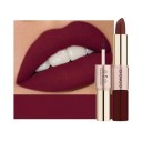 2in1 Waterproof Matte Lipstick with Long-Lasting Gloss Lipstick Stick 10