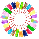 2M bunte Tanzband für Gymnastik und Ballett mit Regenbogen-Twirlingstab 29 cm Trainings-Rhythmusband für Mädchen Künstlerischer Tanz 1