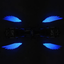 2szt. Projektor LED Angel Wings Welcome Light do motocykla 8-30V IP67 Wodoodporny 3W 20x38mm Dekoracyjne światło drzwi Moto 2