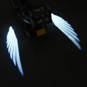 2szt. Projektor LED Angel Wings Welcome Light do motocykla 8-30V IP67 Wodoodporny 3W 20x38mm Dekoracyjne światło drzwi Moto 3