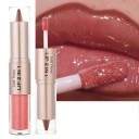 2v1 Rossetto Opaco 3,5 g e Lucidalabbra Plumping 2,5 g Lucido Incolore Non Appiccicoso Effetto Volume Due Passi di Trucco Labbra 2