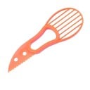 2v1 Separador de polpa e faca de plástico Ferramenta de cozinha para descascar e cortar facilmente Frutas e legumes Lâmina dupla Utensílio 3
