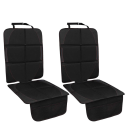 2x housse de siège de voiture noire en tissu Oxford Antidérapante Respirante Durable protection intérieure de véhicule 2