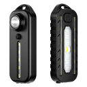 2x LED-taskulamppusetti vaatteiden klipsillä ja ohjaustangon pidikkeellä, USB-lataus, COB-nauha, 5 tilaa valkoista, punaista ja sinistä valoa, 7x2,5 cm 1