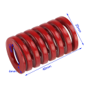 2x Red Support Spring for Boot Rear Door Shock Absorber Aluminium Alloy 13 mm Inner Diameter 25 mm Outer Diameter Length 4 cm 2