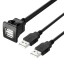 2x USB-Buchse mit Kabel 5