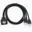 2x USB-Buchse mit Kabel 1