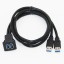 2x USB-Buchse mit Kabel 2