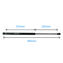 2x Zadní hydraulická pružina tlumiče kufru Kia Rio MK3 Hatchback 2011-2017 Maximální délka 49 cm Vymršťovací síla 320N 2