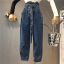 3/4-Jeans für Damen mit Gürtel 3