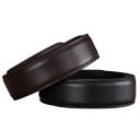 3,5 cm schnallenloser Gürtel für Herren mit automatischer Schnalle, PU-Ledergürtel, eleganter glatter Gürtel, längenverstellbarer 4