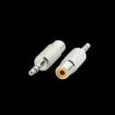 3,5 mm-es jack dugó RCA cinch aljzatra Adapter RCA csatlakozós kábel 3,5 mm-es jack Csatlakozó ezüst, bordázott felülettel 6