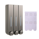 3 buc. dozator de săpun și gel de duș montat pe perete 420 ml Dozator de detergent autoadeziv 15x8x28cm Pompă de baie fără găurire 10