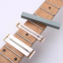 3 buc Seta de întreținere a gâtului de chitară 2 plăci de protecție metalice + piatră de șlefuit Un instrument pentru șlefuirea și lustruirea 2