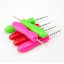 3 bucăți Cuie cu vârf împotriva înfundării lipiciului 65 x 1,6 x 20 x 1 mm Ac  pentru perforarea lipiciului uscat pentru gene Curățător aplicator 2