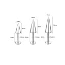 3 bucăți piercing conic 6 mm Oțel chirurgical Formă conică Bijuterie de calitate pentru ureche, nas, buze, mamelon 2
