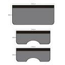 3 bucăți suporturi de protecție magnetice pentru mașină Capac pentru aripă 135 x 65 cm și 110 x 45 cm Protecție universală pentru caroserie 6