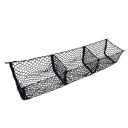 3-częściowy siatkowy organizer do bagażnika samochodowego 120 x 28 x 30 cm Poliester Praktyczny pojemnik na akcesoria Oszczędność miejsca Akcesorium podróżne 1