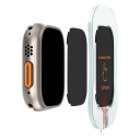 3 db Anti Spy oldalsó átlátszatlan üveg az Apple Ultra Watch 49 mm-hez, Edzett HD védőfólia az Apple Watch Ultra 1 2 3-hoz, Magánélet védelem 3