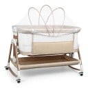3-in-1 Baby Cot Rocking Cradle and Bedside Sleeper 6 Height Levels Adjustable Incline Mosquito Net Travel Folding 1