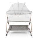 3-in-1 Baby Cot Rocking Cradle and Bedside Sleeper 6 Height Levels Adjustable Incline Mosquito Net Travel Folding 7