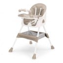 3-in-1 Child High Chair Foldable Adjustable Height Double Tray Toy Bar Storage Basket 6 Months to 4 Years 9
