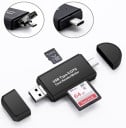 3-in-1-Kartenleser für Telefon und Computer USB-A-, USB-C- und Micro-USB-Anschlüsse für SD- und Micro-SD-Karten USB 2.0 Schnittstelle Schwarz 7