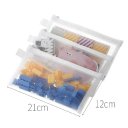 3 kpl Nailoniverkko pussit vetoketjulla 21 x 12 cm Uudelleen käytettävät säilytyspussit kosmetiikalle matkustamiseen pesemiseen pienten tavaroiden järjestäminen 3