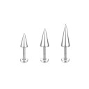 3 ks kuželový piercing 6 mm Chirurgická oceľ Kónický tvar Kvalitný telový šperk do ucha nosa rtu bradavky 1