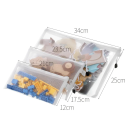 3 ks Nylonové síťové sáčky se zipem 21 x 12 cm / 23,5 x 17,5 cm / 34 x 25 cm Úložné tašky na hračky prádlo cestování organizér 3