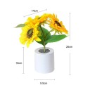 3 LED napraforgó, éjszakai világítás, szoba dekoráció, magasság 26 cm, töltés kábellel, gyerekeknek, tavaszi dekoráció 5