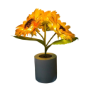 3 LED Sonnenblumen, Nachtlicht, Zimmerdekoration, Höhe 26 cm, Aufladung über Kabel, für Kinder, Frühlingsdekoration 2
