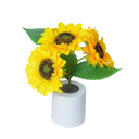 3 LED Sonnenblumen, Nachtlicht, Zimmerdekoration, Höhe 26 cm, Aufladung über Kabel, für Kinder, Frühlingsdekoration 3
