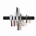 3 magneettista veitsitankoa 20 cm, 33 cm ja 48 cm Seinäkiinnikkeet veitsille ja työkaluille magneettisilla nauhoilla Musta Keittiöön ja työhuoneeseen 4
