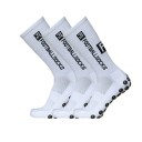 3 paires de chaussettes de football sportives pour enfants EUR 34-39 hautes jusqu'aux genoux avec semelle en silicone antidérapante respirante élastique 4