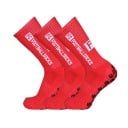 3 paires de chaussettes de football sportives pour enfants EUR 34-39 hautes jusqu'aux genoux avec semelle en silicone antidérapante respirante 3