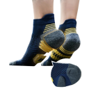 3 pares de calcetines deportivos profesionales unisex cortos, talla 41-46 EUR, color azul oscuro, antideslizantes y de secado rápido. 3