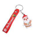 3 pcs Christmas Keyring Santa Claus Snowman Elf Reindeer Gingerbread Man Random Designs Keyring as a Small Christmas Gift 2