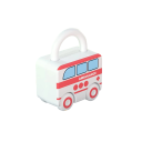 3 pcs Jouet moteur pour enfants Voitures avec serrure et clé Apprentissage précoce Pompiers Ambulance Glace Déverrouillage Entraînement de la motricité fine 4