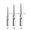 3 pcs Stainless Steel Nail File Set of Three Sizes Professional Metal File for Manicure and Pedicure 3