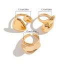 3 pcs Women's Rings Open Adjustable Round Geometric Shapes Smooth Surface Modern Rings Made of Zinc Alloy 3