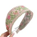 3 pièces de bandeaux en dentelle brodés taille 12 cm Bandeaux avec fleurs Accessoires capillaires élégants pour femmes pour les mariages 6