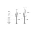 3 piezas de piercing cónico de 8 mm de acero quirúrgico Conjunto minimalista de joyería corporal con forma cónica moderna 2