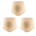 3 piezas/set de bragas de maternidad para mujer, ropa interior cómoda sin costuras de cintura alta, bragas de algodón elásticas 3