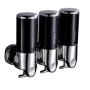 3 pz dispenser da parete per sapone e shampoo 500ml Pompa da bagno per liquidi Design impermeabile Viti e chiavi incluse 5